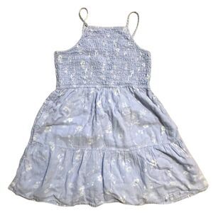 Abercrombie & Fitch Kids' Girls Dress Pockets Size 11-12 Blue White Floral Party